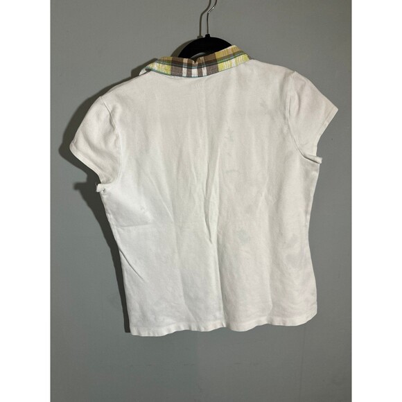 Lands End Plaid Polo Top - Picture 3 of 4